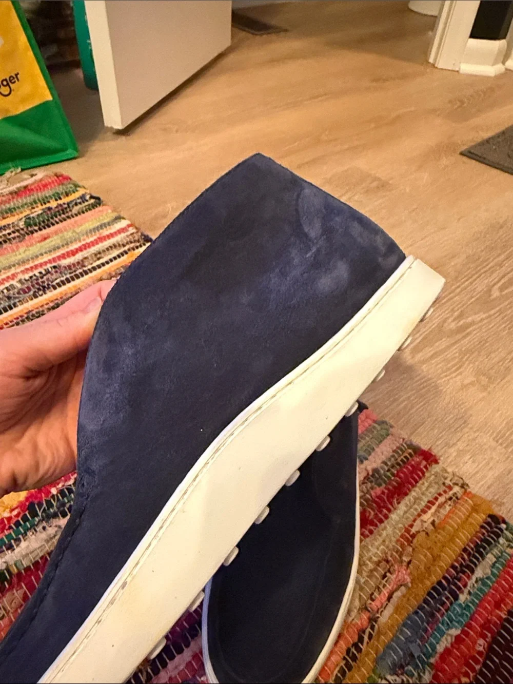 Tod’s Men’s Size 7 Navy Blue Suede Slip-On Loafers Sneakers Italian Luxury